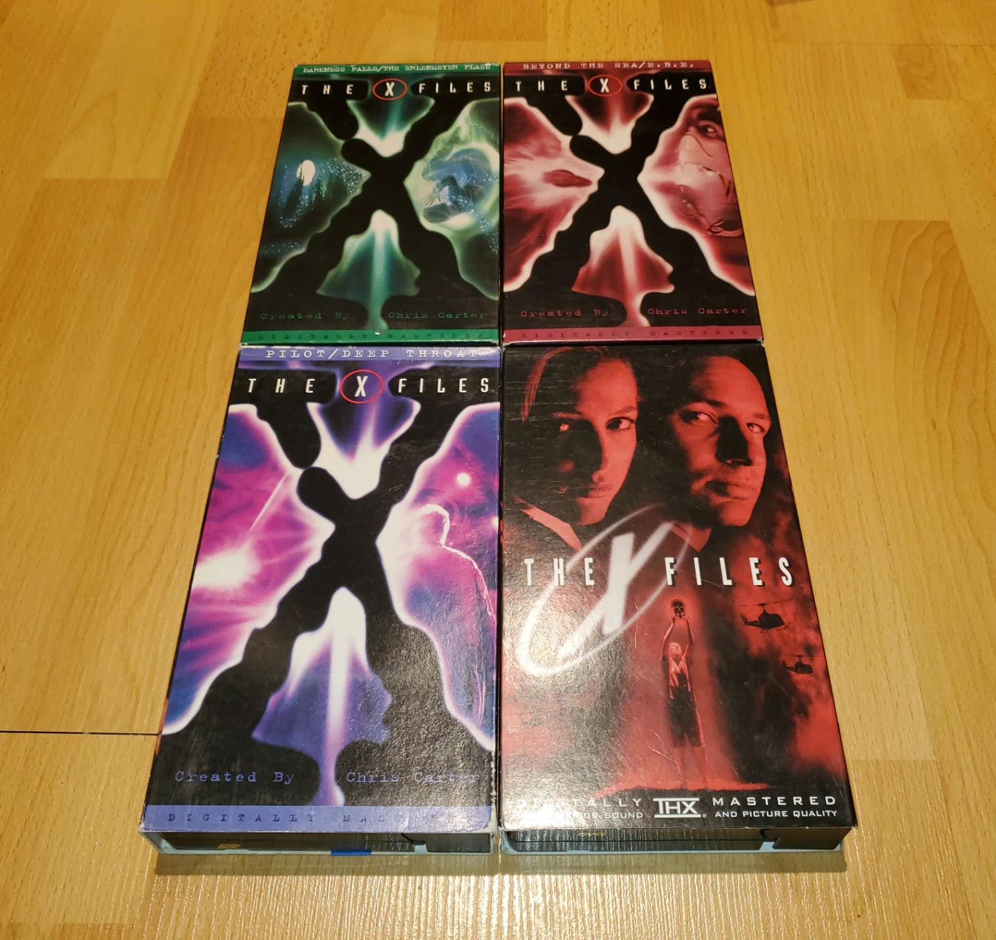 Set of 4 The X-Files VHS Tapes