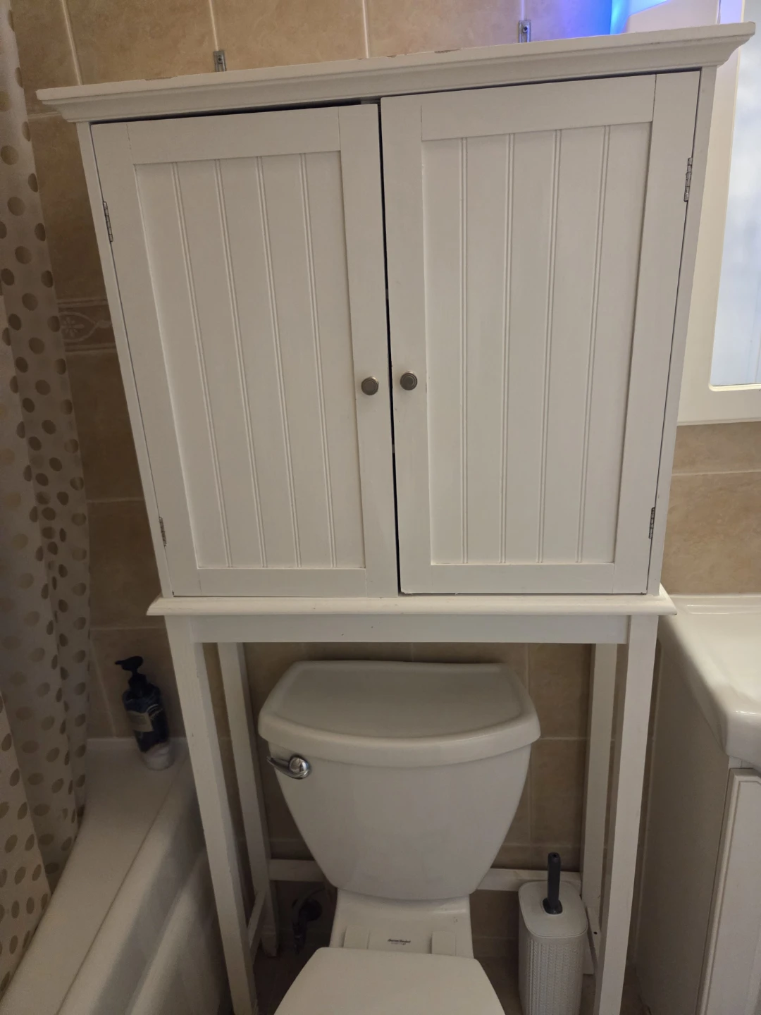 White Bathroom Over-the-Toilet Storage Cabinet