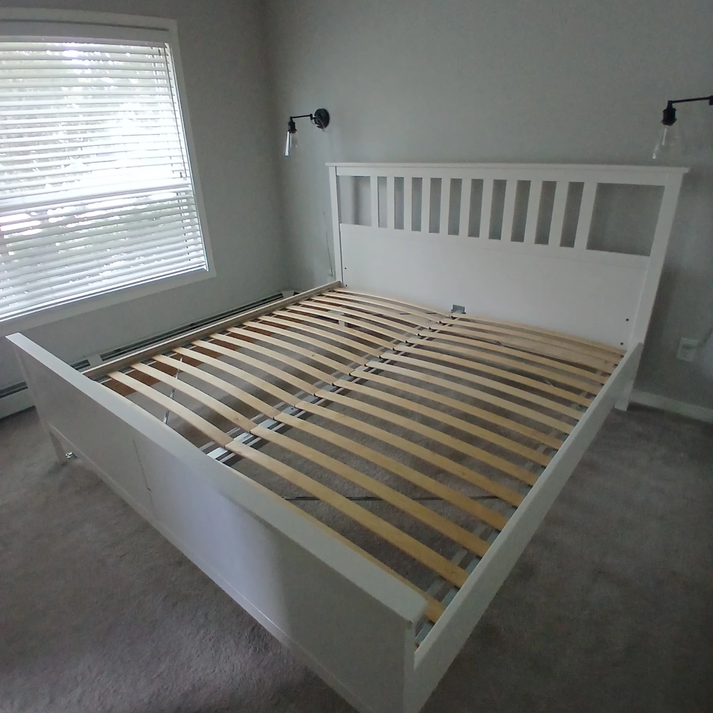 King Bedframe + 2 IKEA Twin Mattresses - photo 3