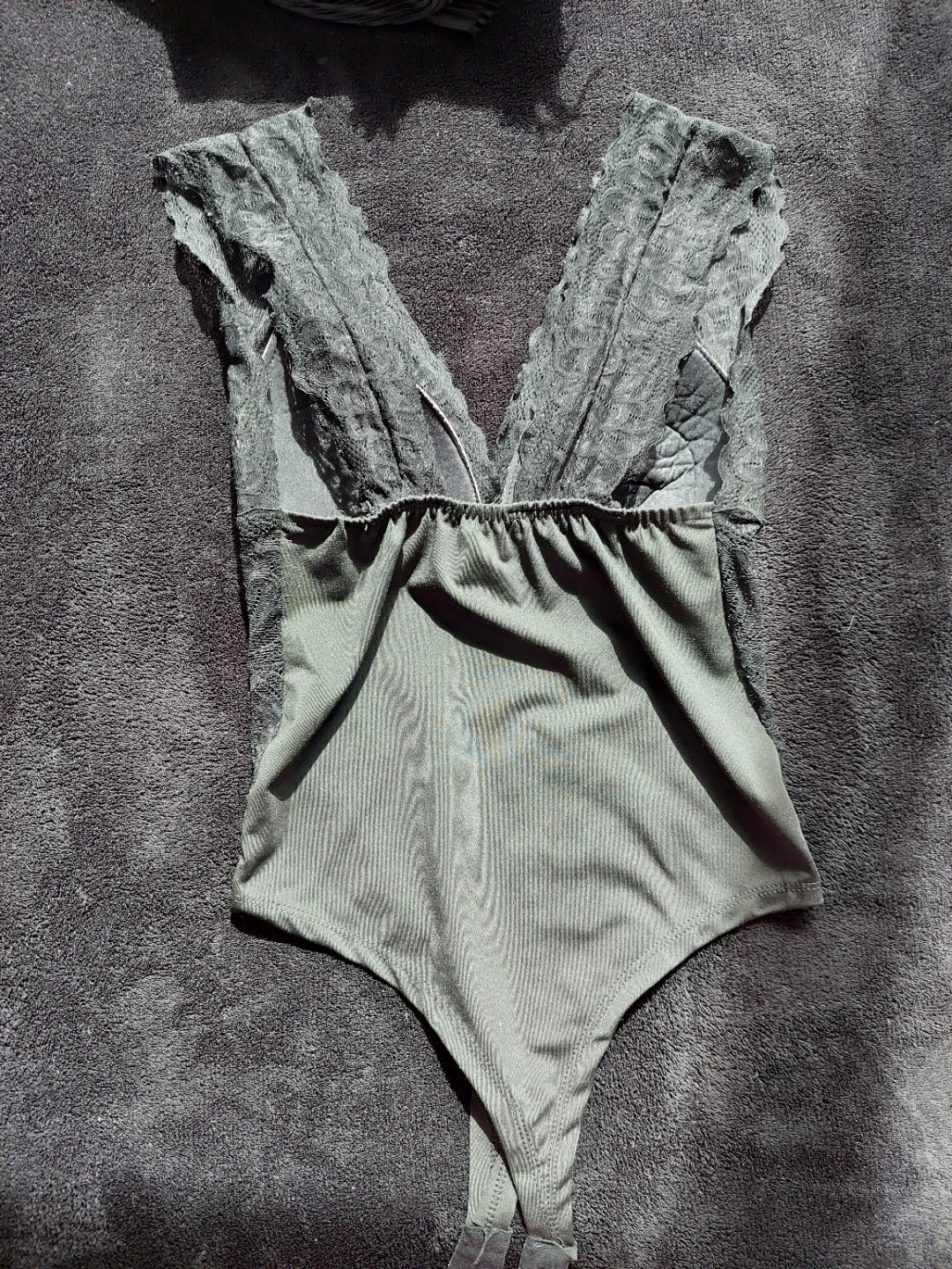 Dark Green Lace Bodysuit - photo 2