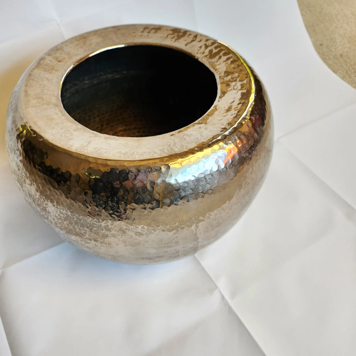 Hammered Metal Decorative Bowl