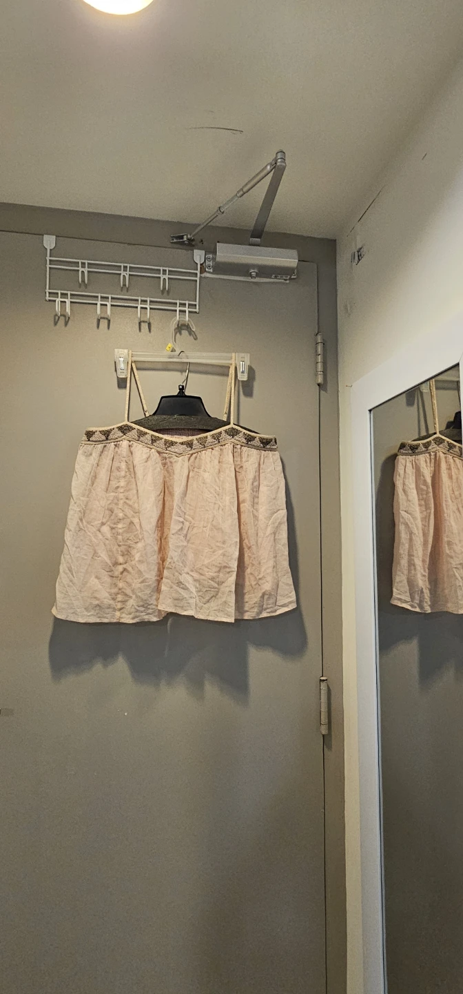 Light pink off-the-shoulder beaded top