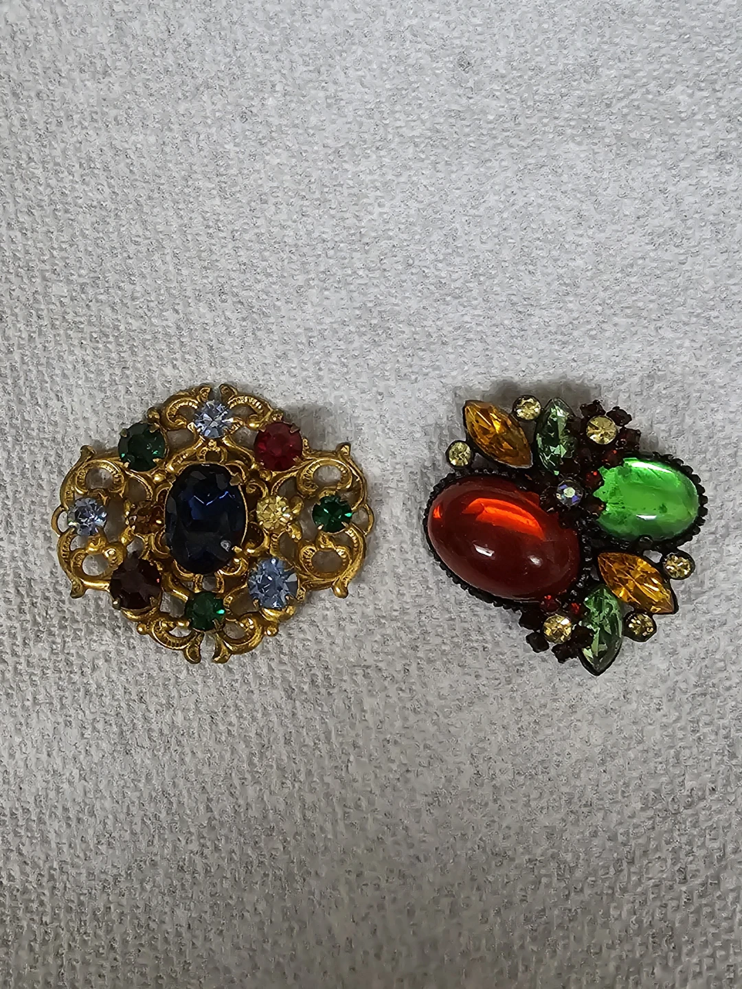 Set of Two Vintage Style Brooches