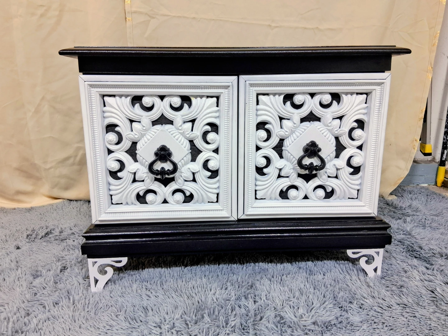Black and White Decorative Cabinet - photo 2