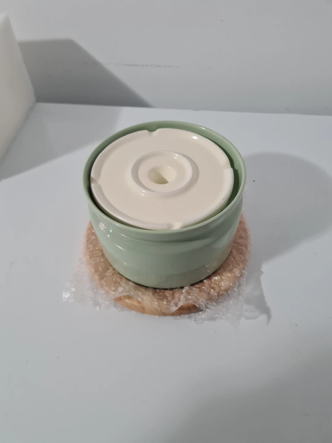 Ceramic Cat Water Fountain – Sage Green