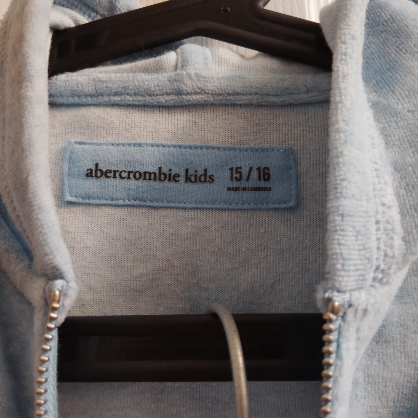 Abercrombie Kids Light Blue Velour Tracksuit Set - photo 3