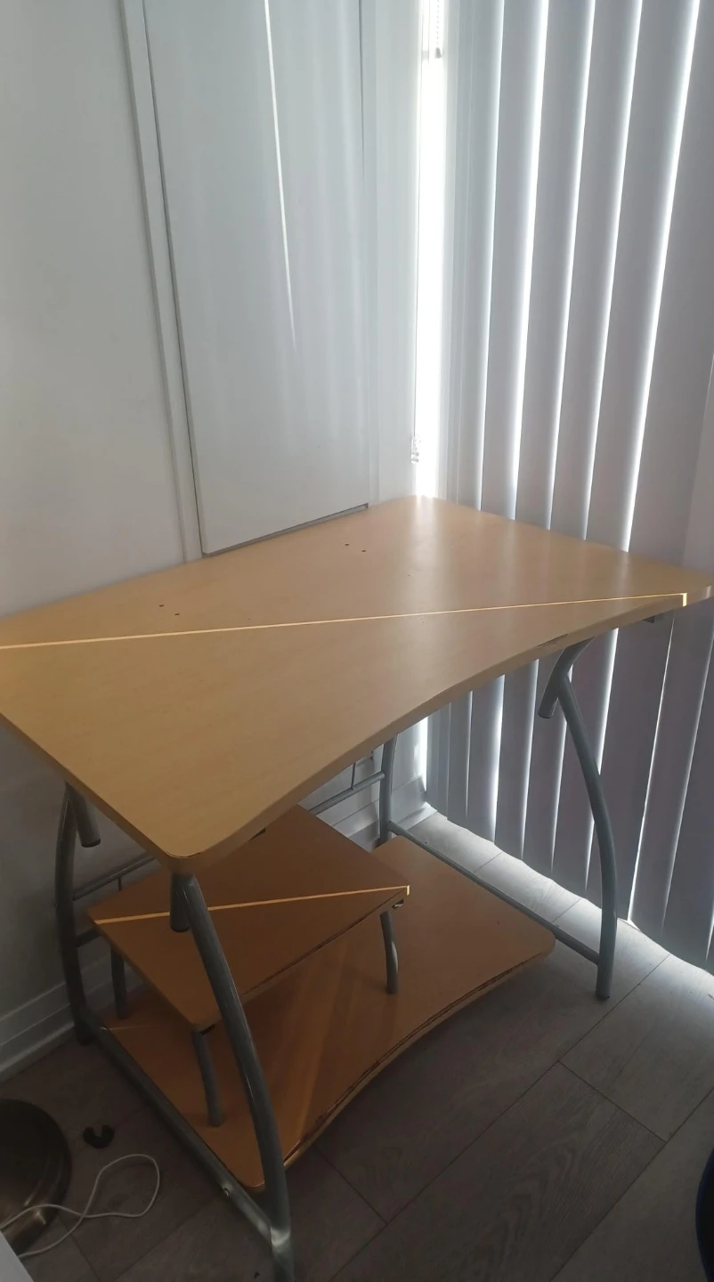 Computer desk with shelf