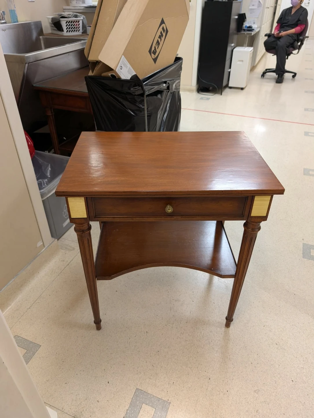 Wooden Side Table with Drawer