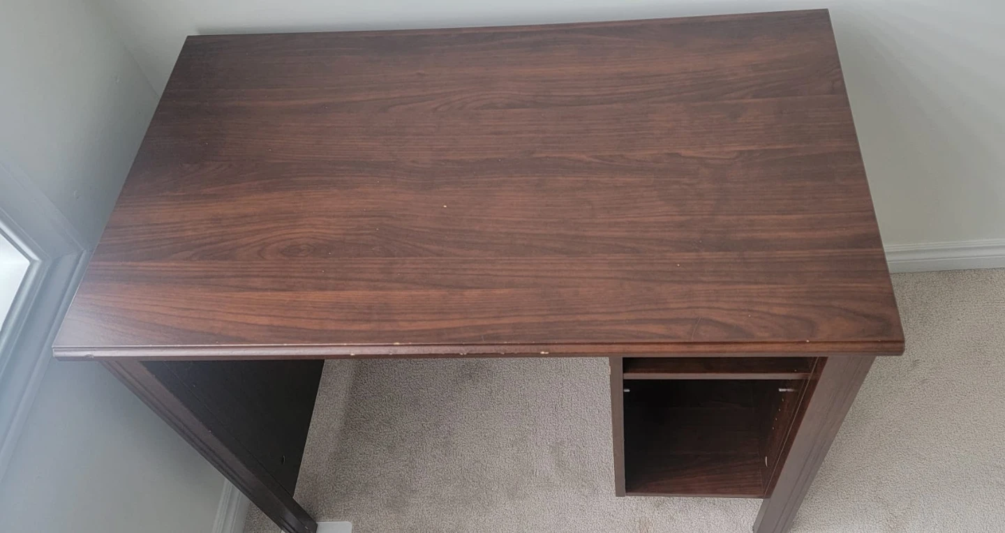 Dark Wood Computer Desk - photo 2