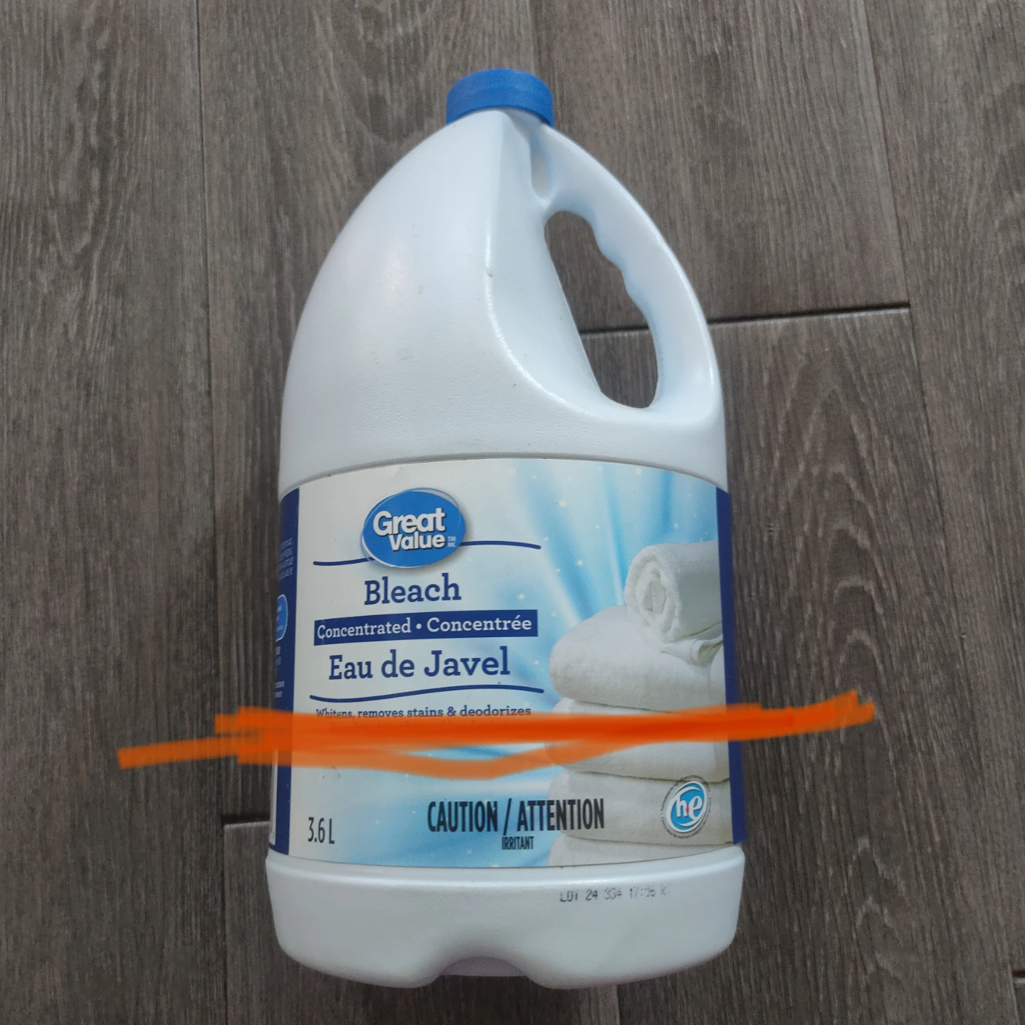 Great Value Concentrated Bleach 3.6L - photo 2