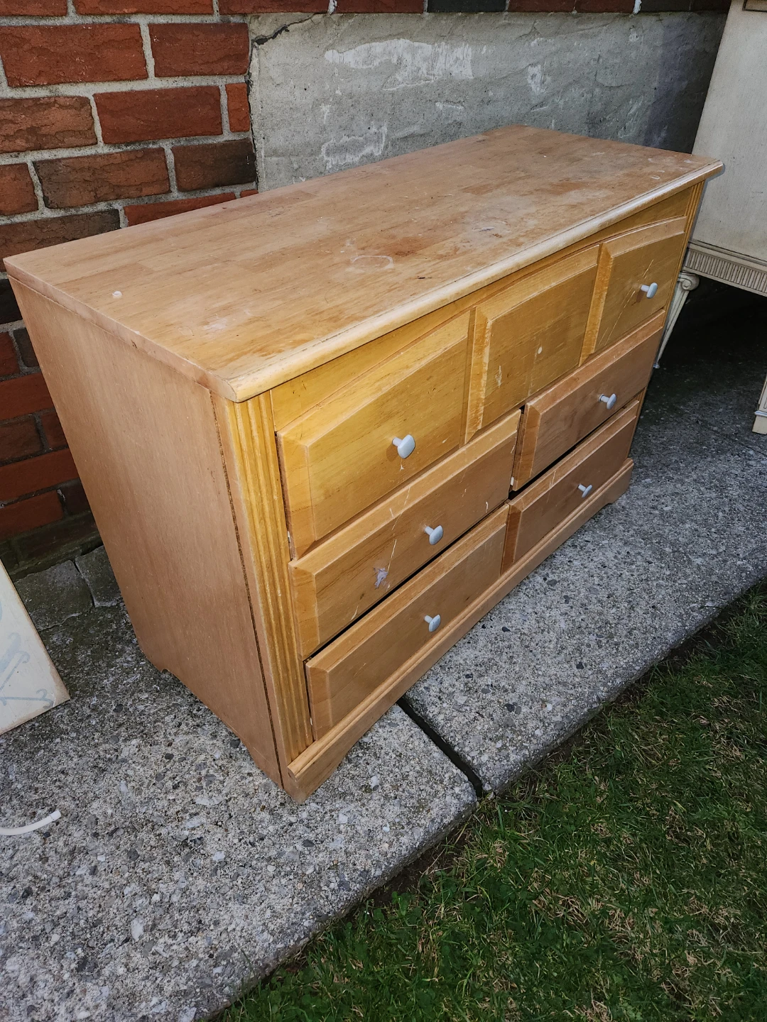 Wooden Dresser with Six Drawers - photo 2