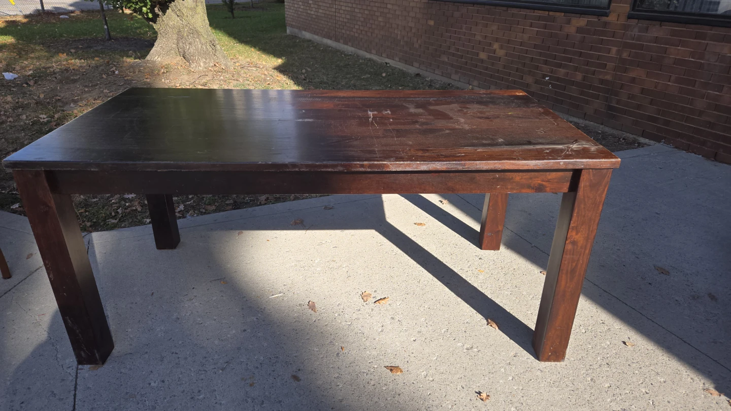 Dark Wood Dining Table - photo 2