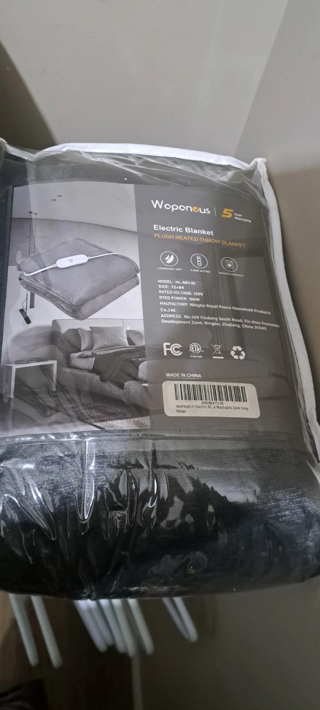 Woponeous Electric Heated Throw Blanket