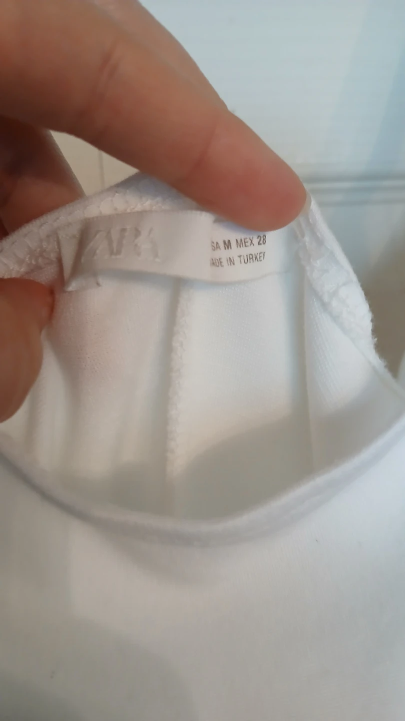 Zara white bubble hem sleeveless blouse size M - photo 5