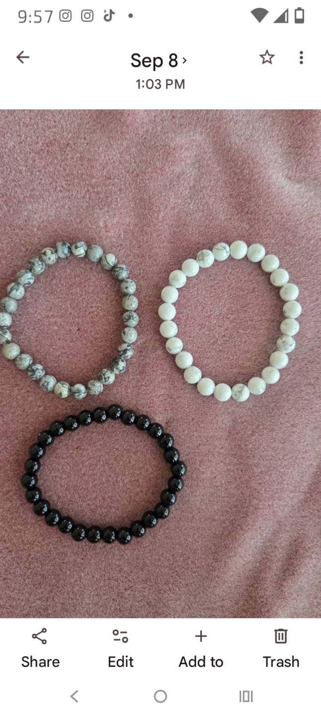 Set of 3 Men's Beaded Bracelets