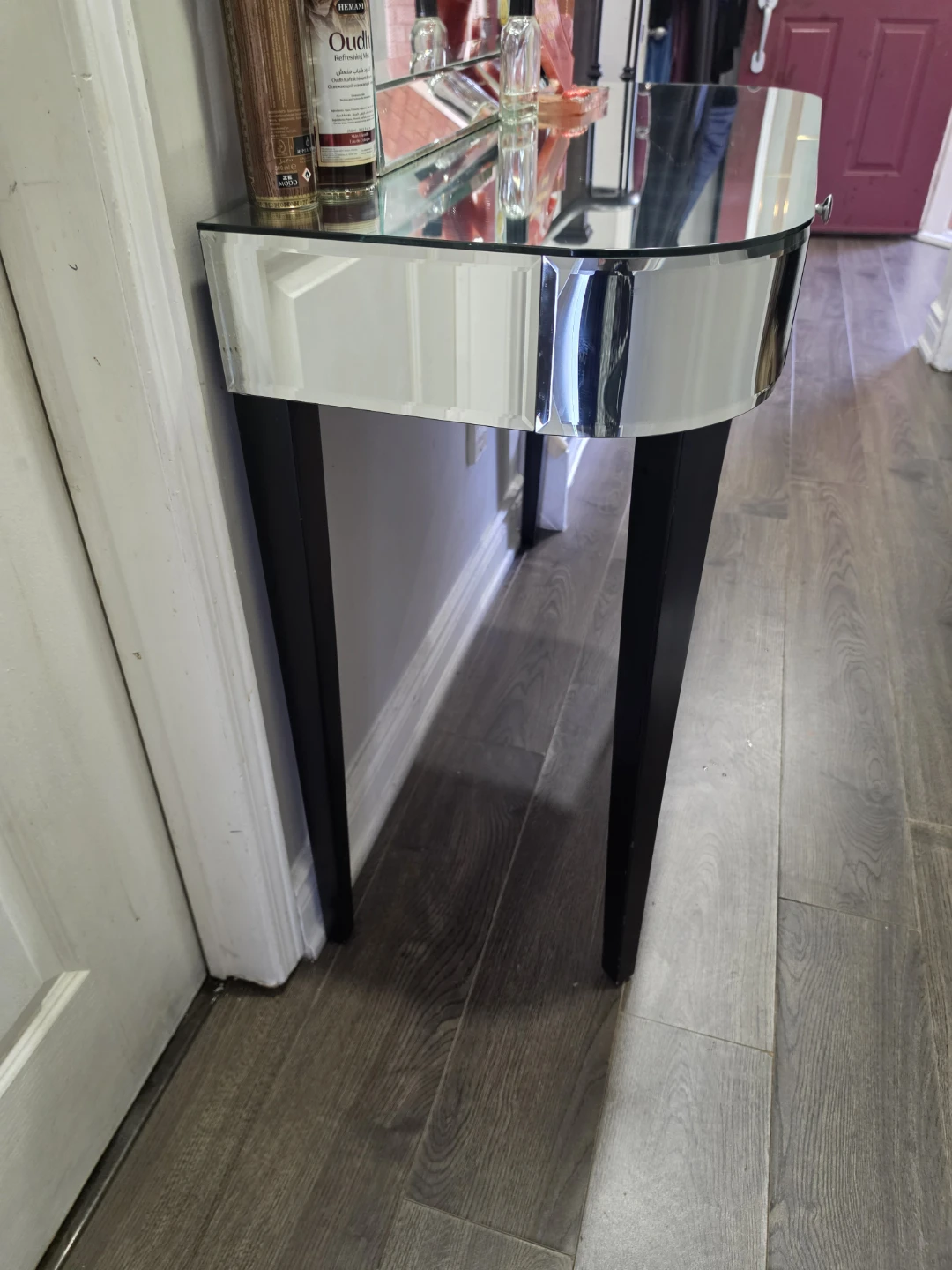 Mirrored vanity console table with drawer - photo 5
