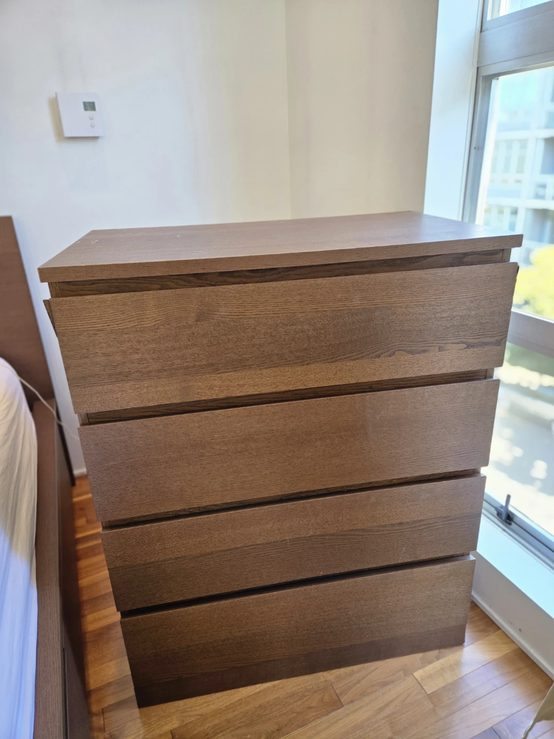 Modern Brown Four-Drawer Dresser - PICKUP only