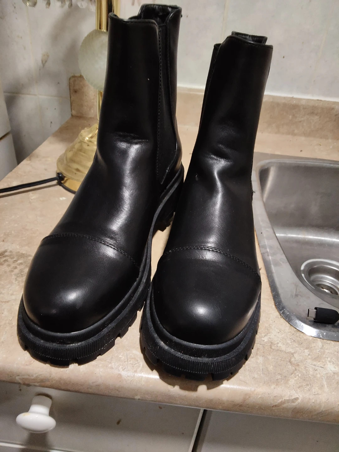 Black Chelsea Lug Boots