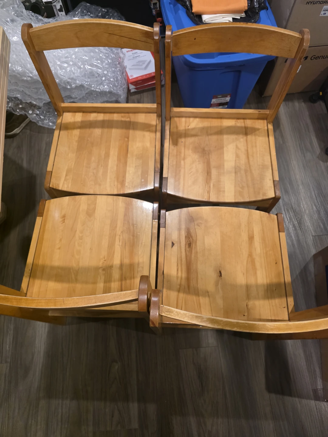 Wooden Dining Table with Four Chairs - photo 3