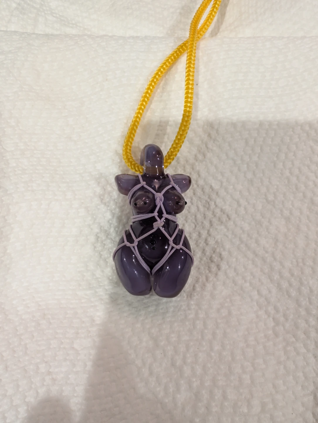Purple Glass By Ariel Torso Pendant
