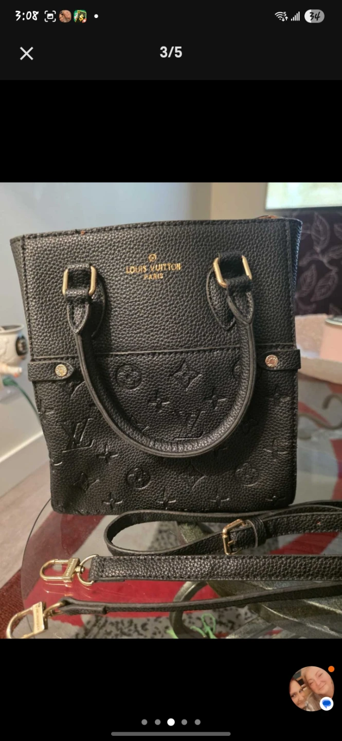 Louis Vuitton Black Monogram Handbag