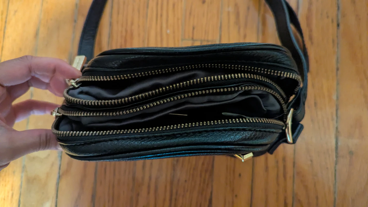 Danier Black Leather Crossbody Bag - photo 4