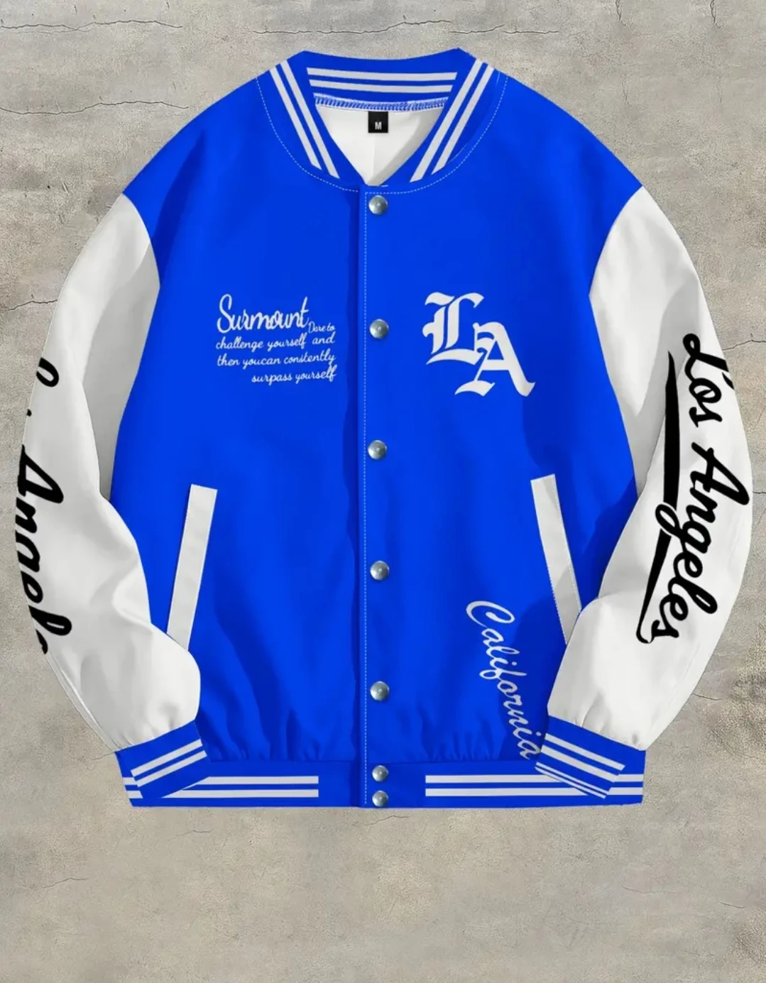 Los Angeles Varsity Jacket Blue White