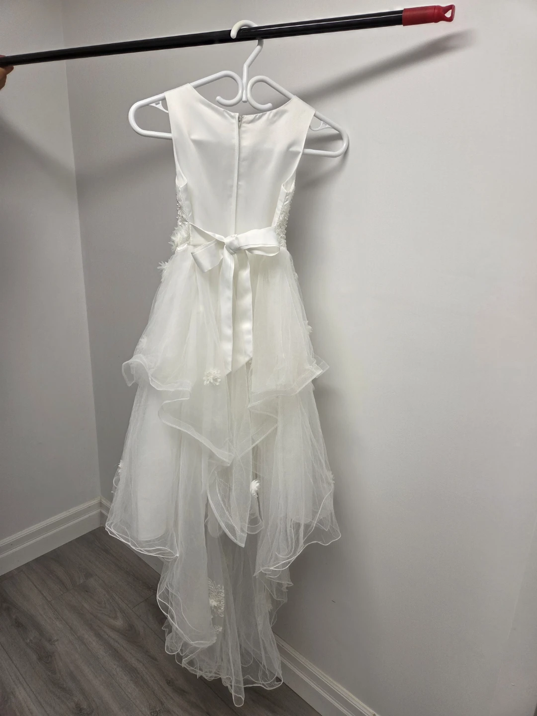 Girls white formal dress and shoes set - photo 2