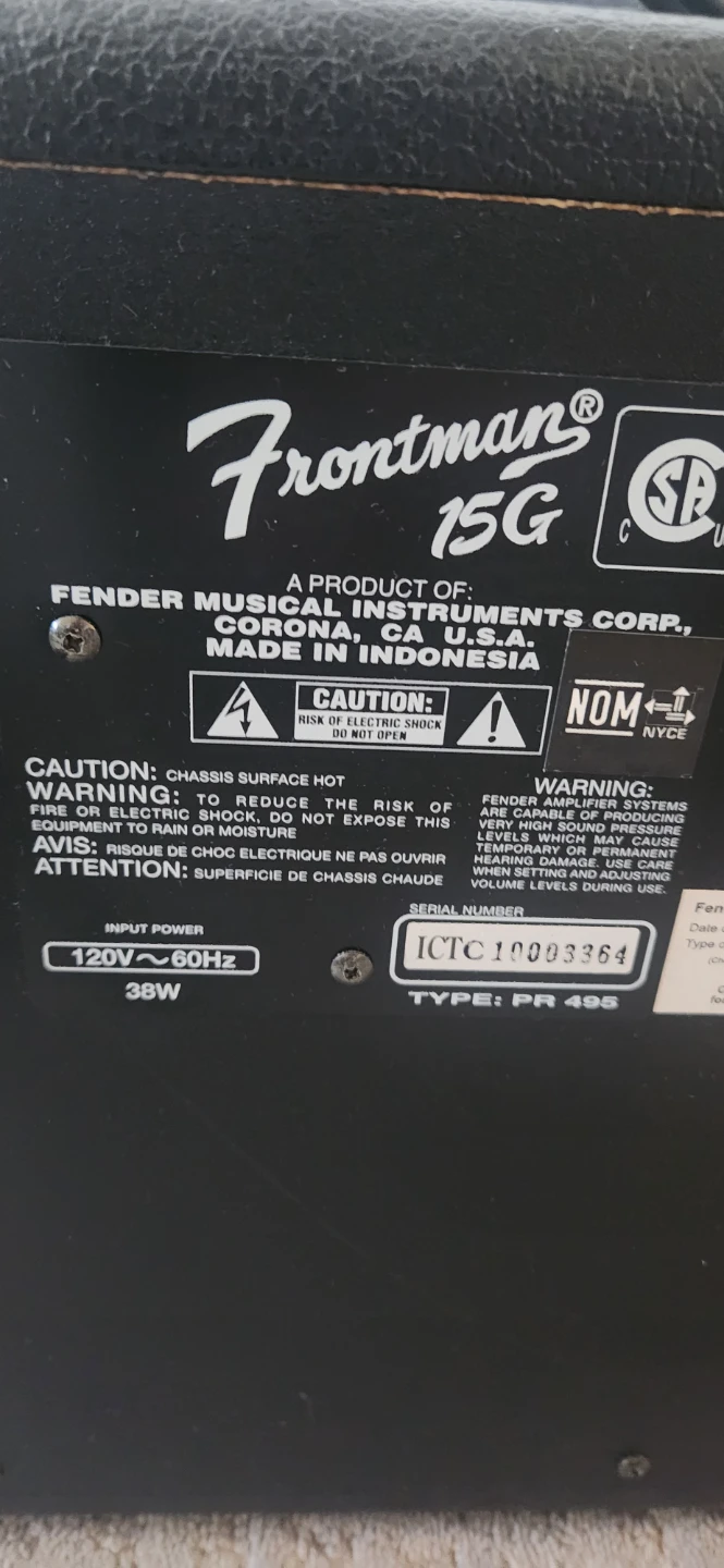 AS IS Fender Frontman 15G Guitar Amplifier - photo 5