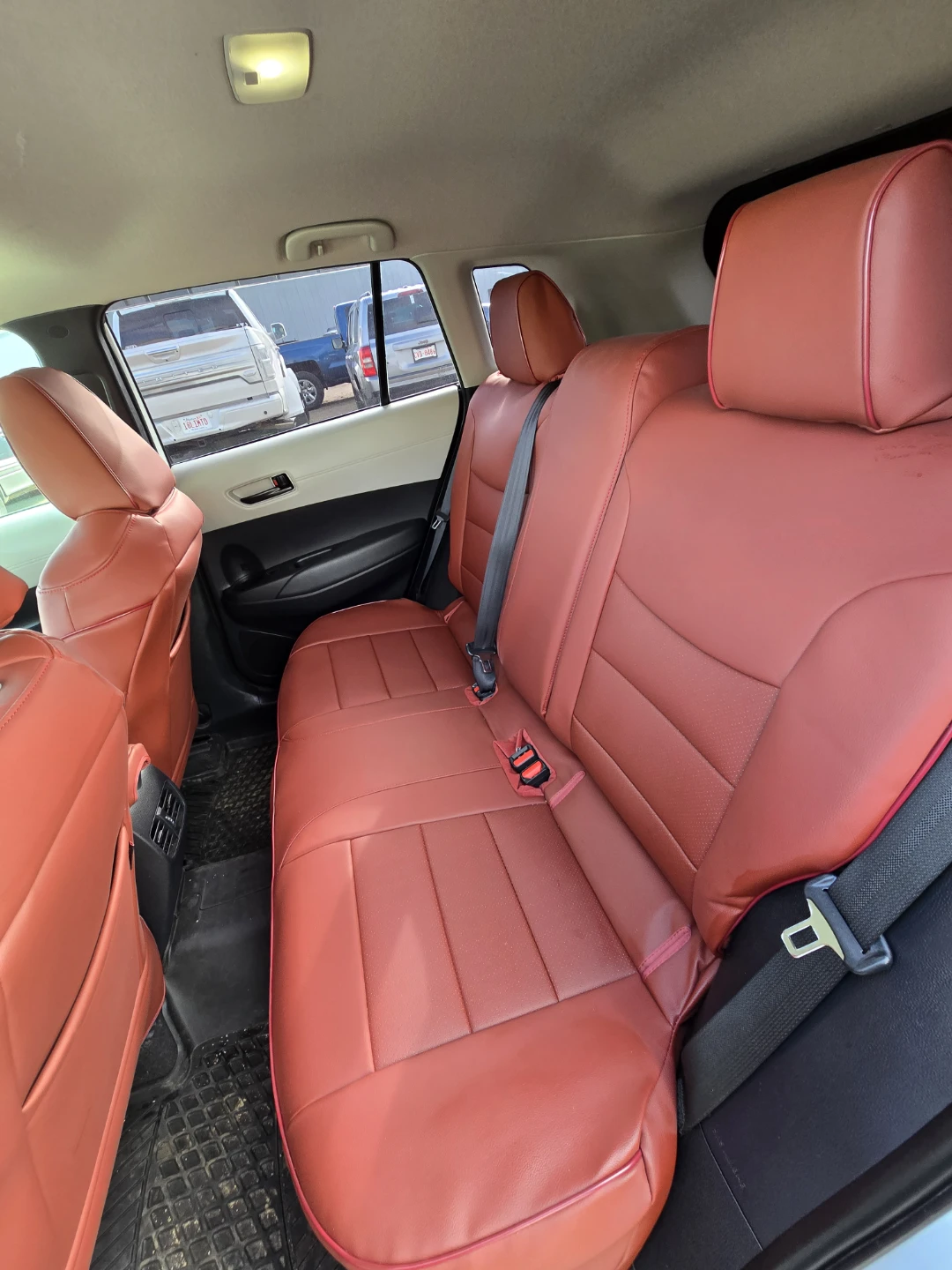 EKR Burgundy Faux Leather Seat Covers for Toyota Corolla Cross - photo 2