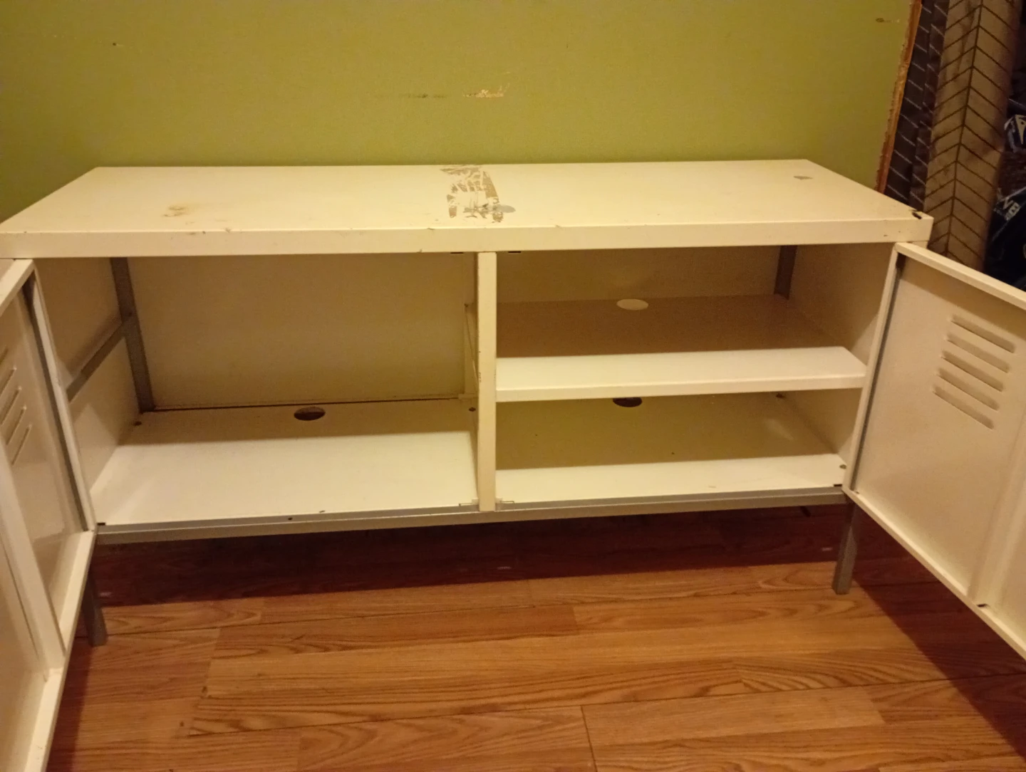 White Metal Storage Cabinet - photo 2