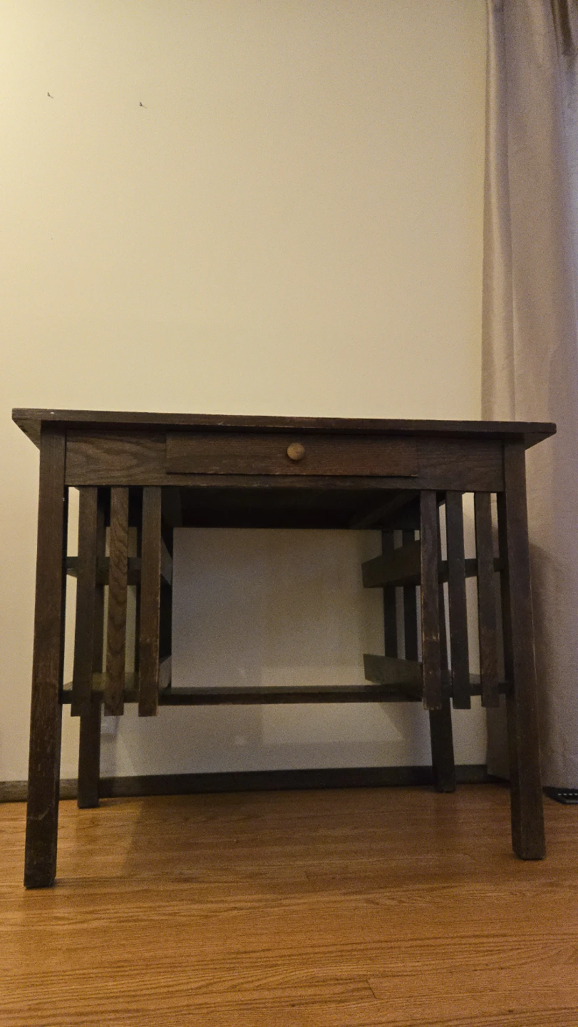 Mission-Style Wooden Desk - photo 3