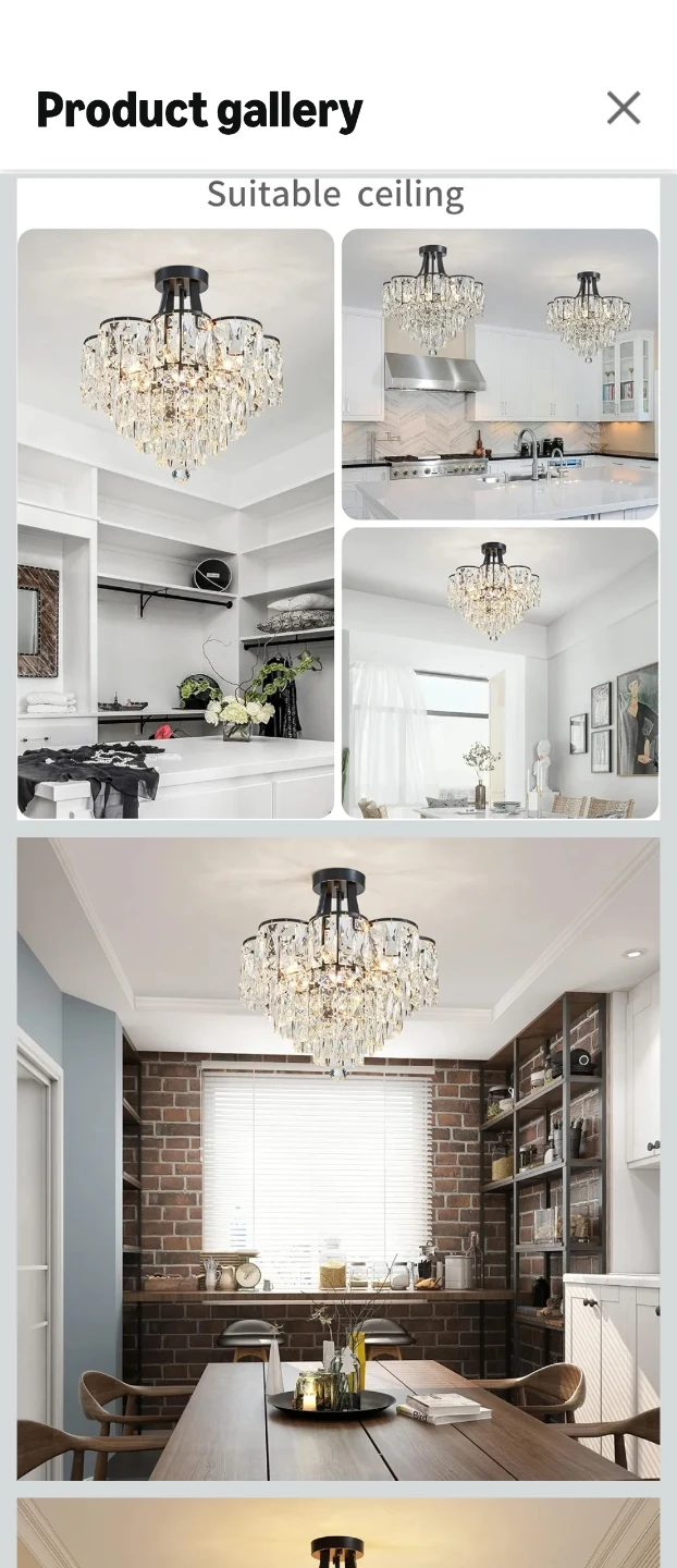 Crystal Ceiling Chandelier Light Fixture - photo 4