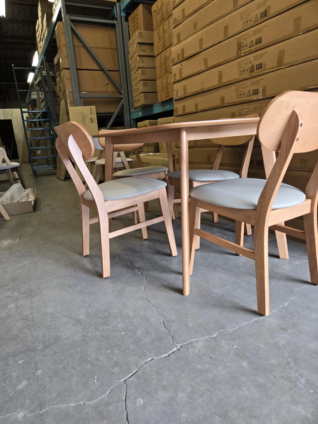 Malaysian Wooden Dining Table and Chair Set - photo 2