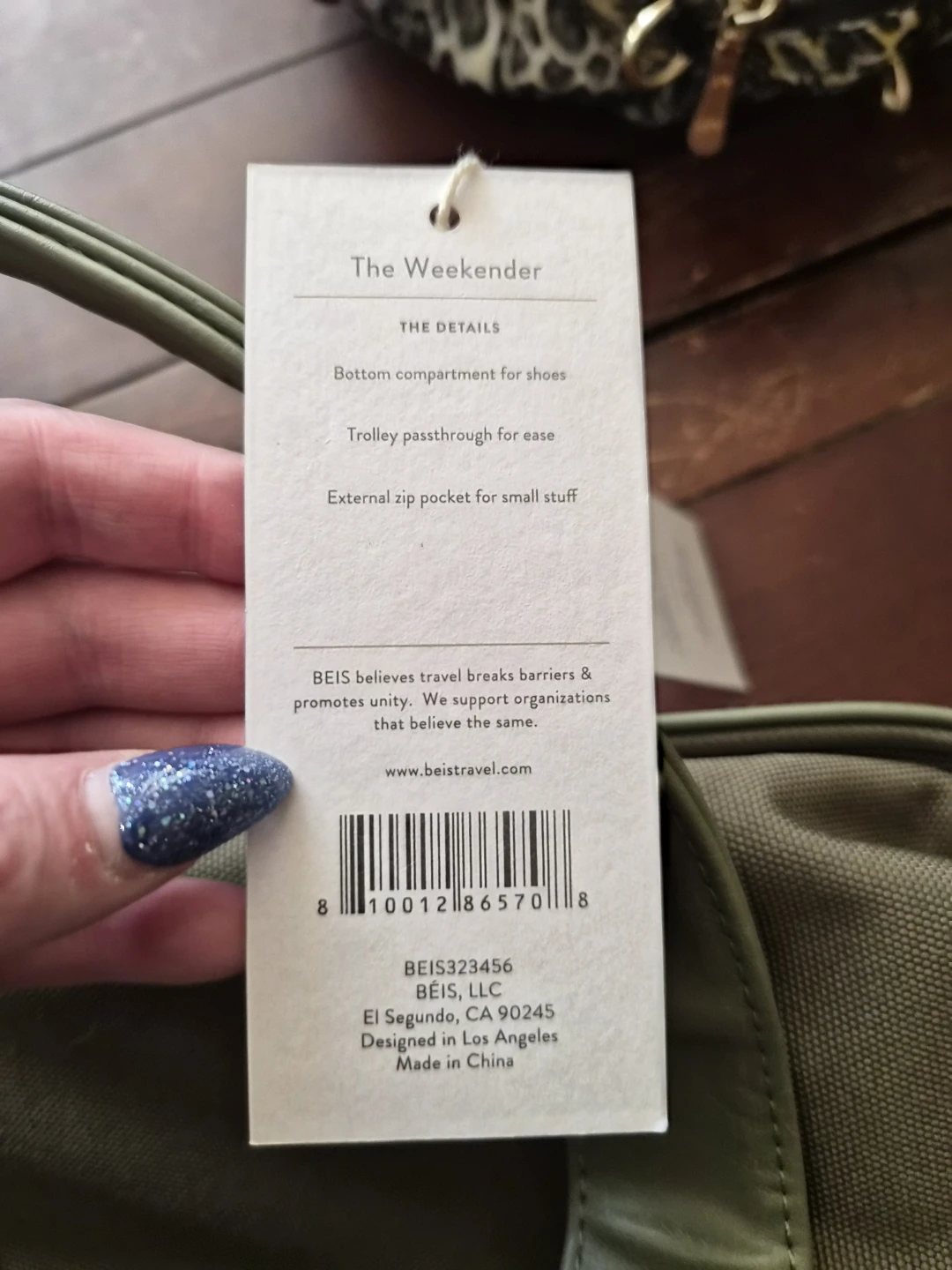 Béis The Weekender Bag in Green - photo 2