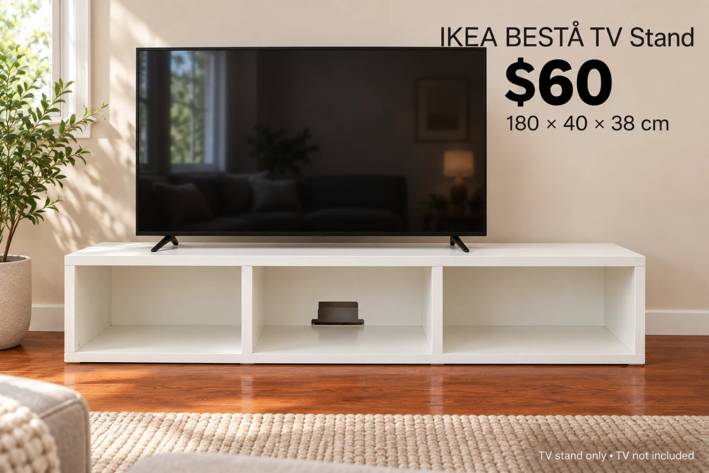 IKEA BESTÅ White TV Stand
