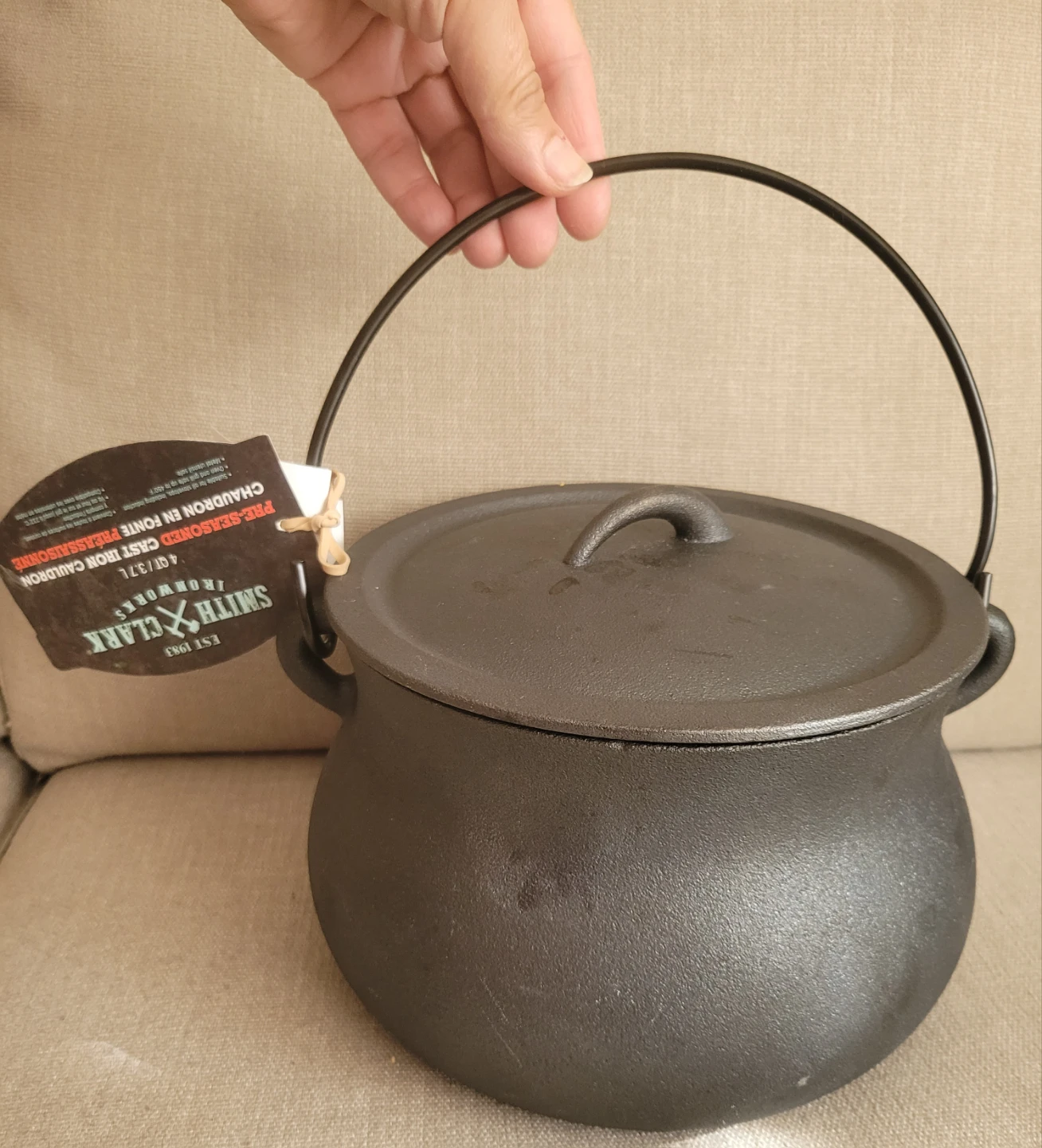 Smith & Clark Cast Iron Cauldron 4QT / 3.7L