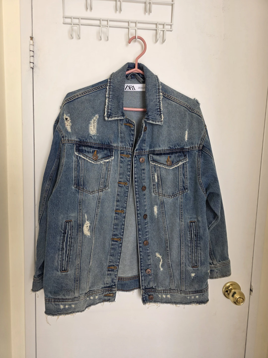 Zara Distressed Denim Jacket - photo 2