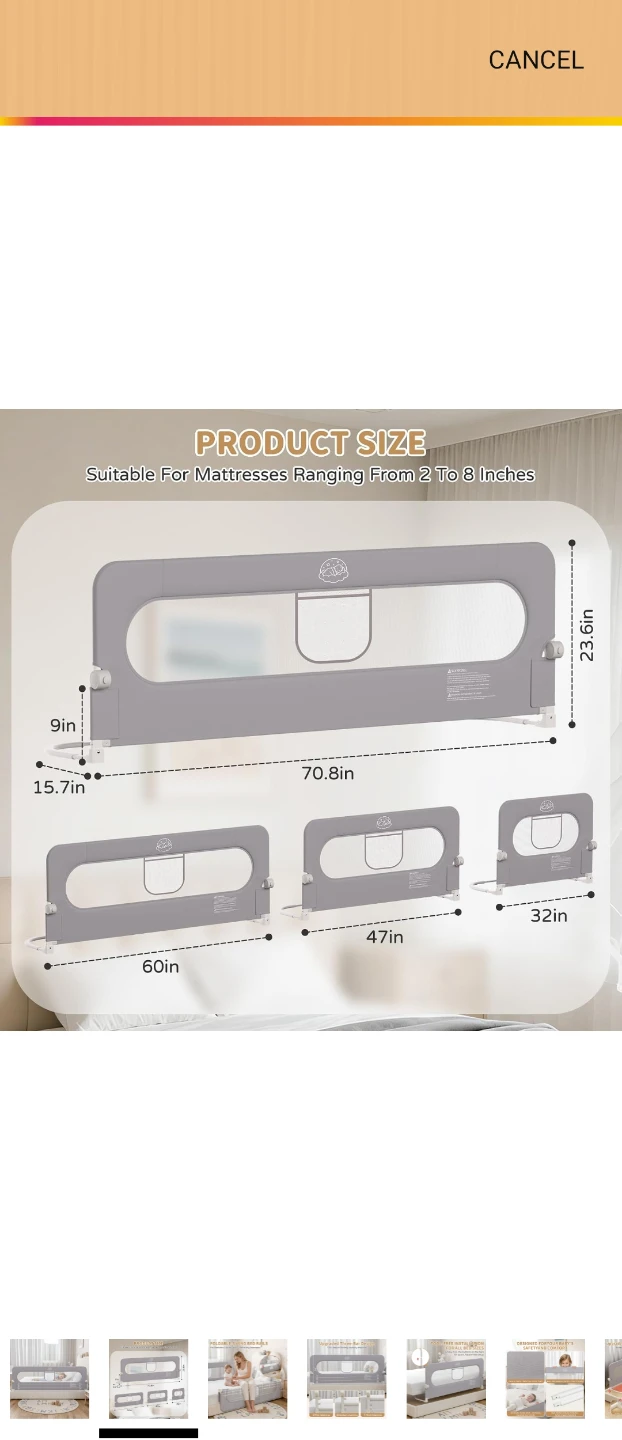 Foldable Baby Bed Rail - photo 2