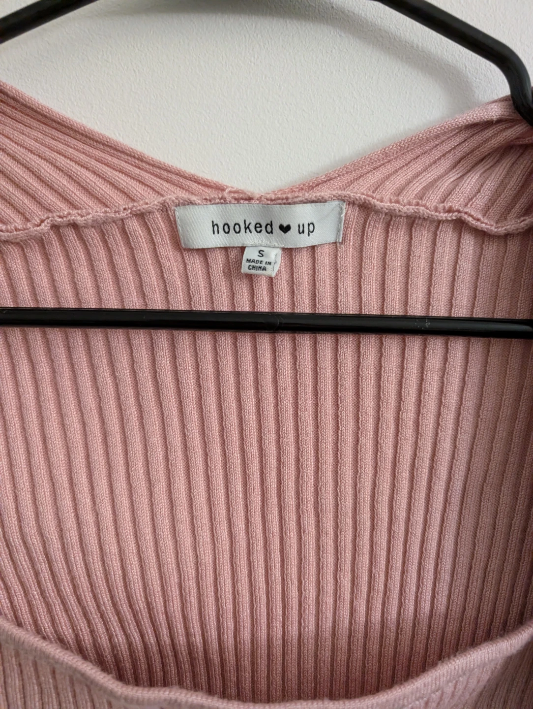 Hooked Up Pink Ribbed Cute Long Sleeve Top Square Neck Sweater - photo 2