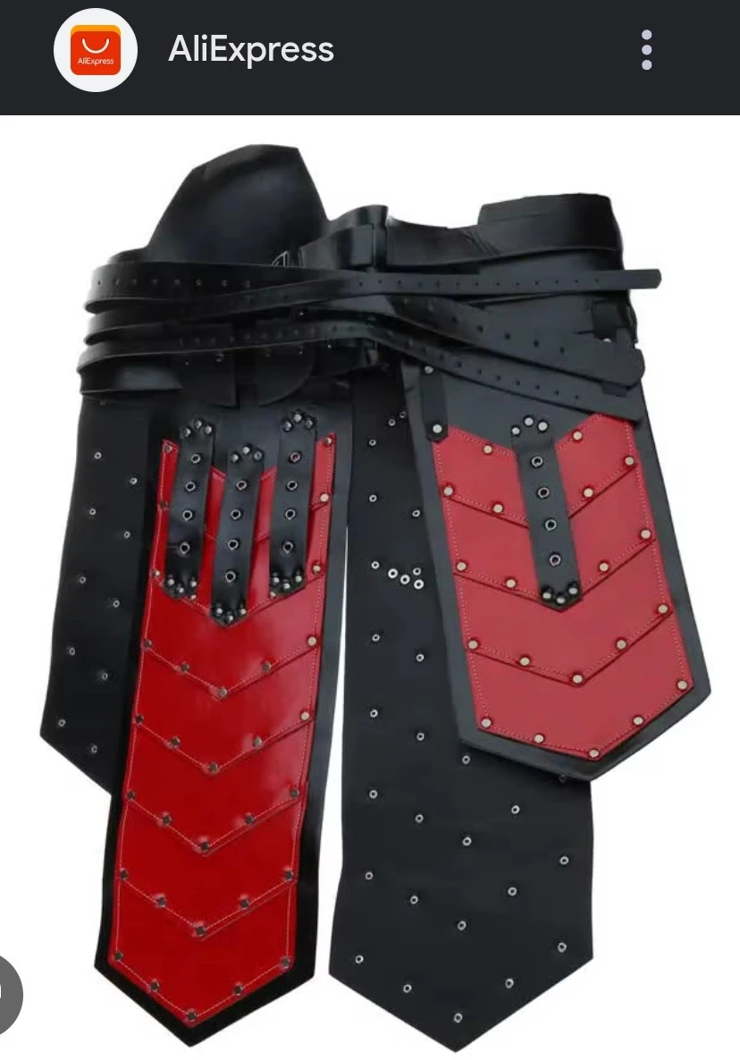 Medieval Style Leather Tasset Belt