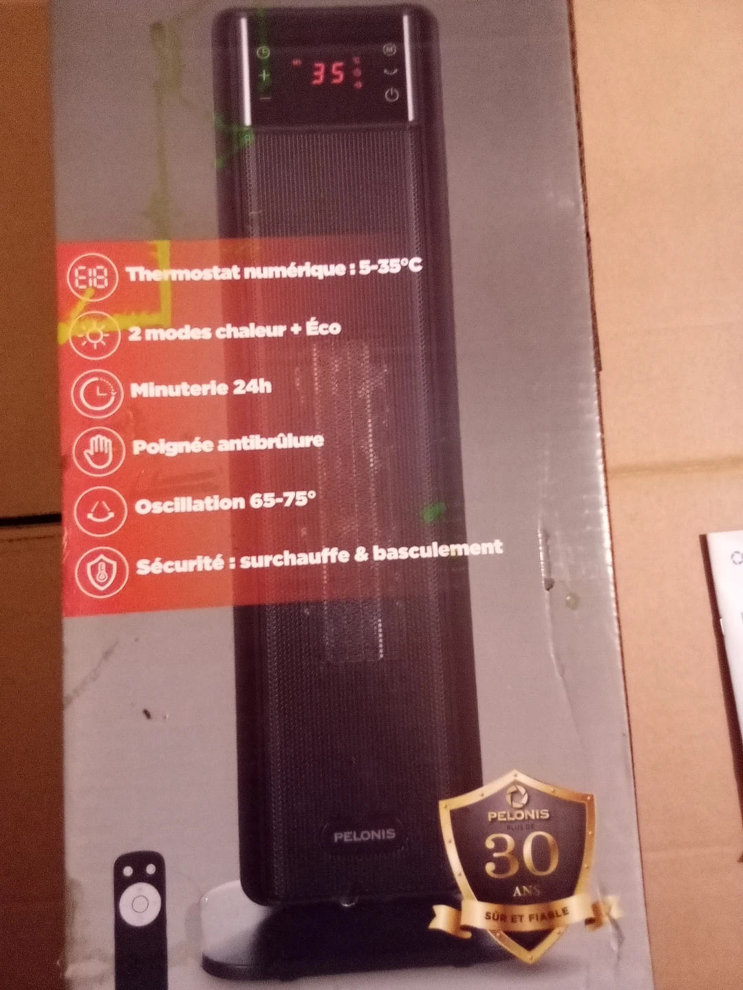 Pelonis 23-inch Ceramic Tower Heater