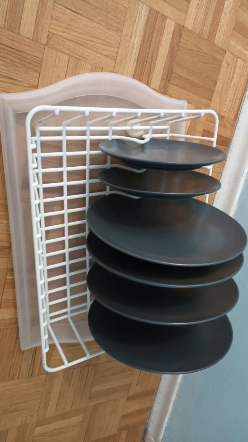 White Wire Dish Rack with Tray