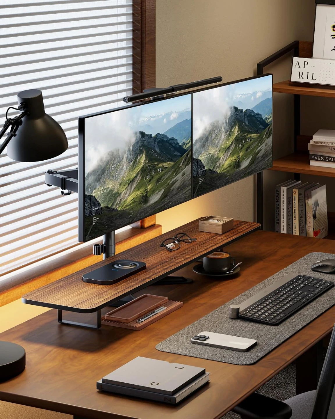 Heavy-duty monitor stand (holds two screens) - photo 2