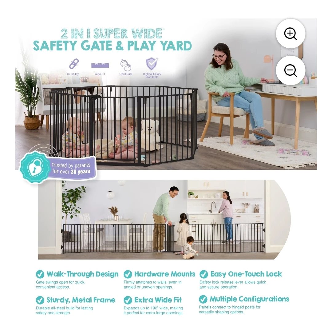 Regalo Super Wide Baby Gate and Play Yard - photo 3