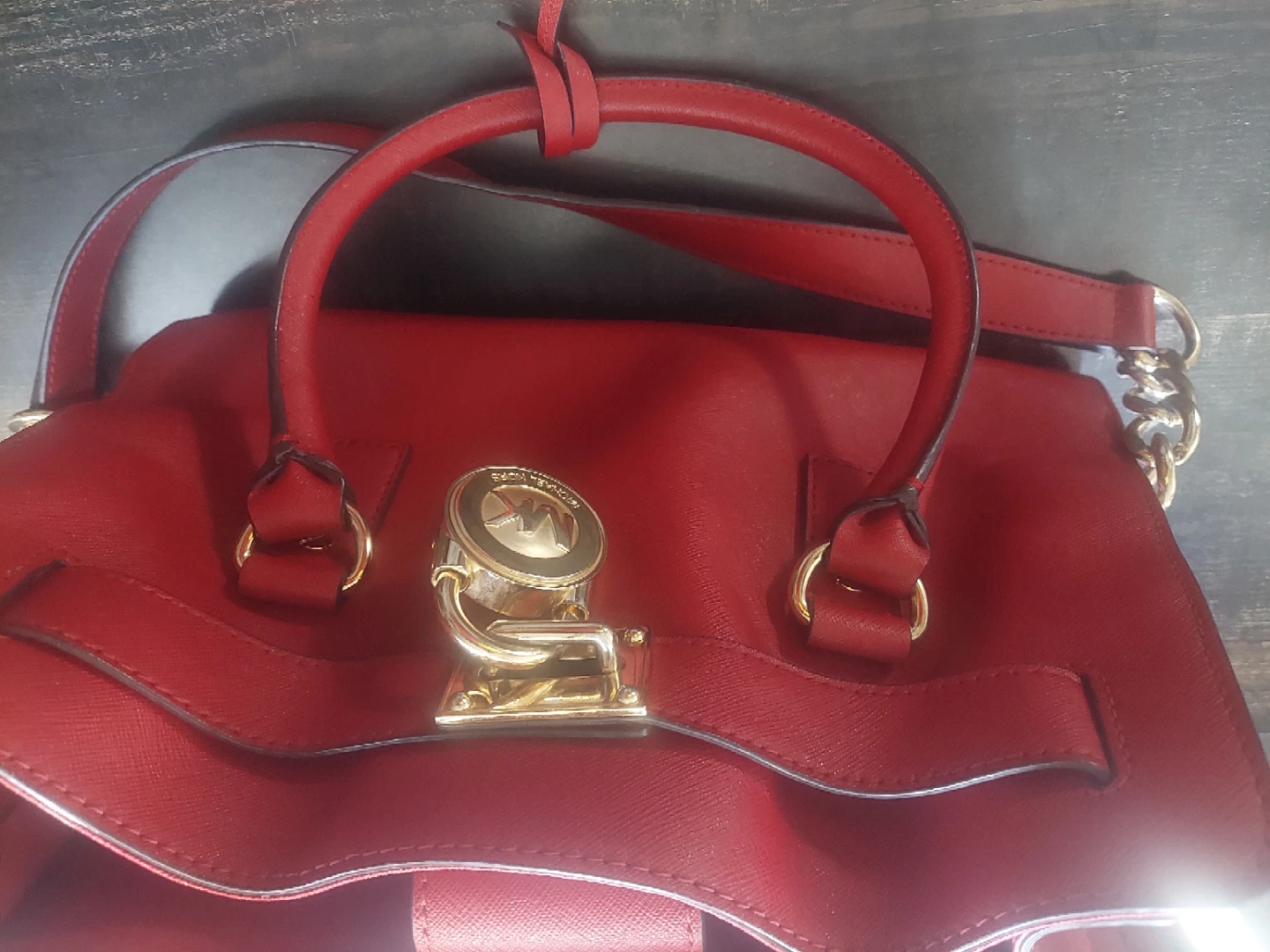 Title: Brand New Michael Kors Red Handbag  $65 FIRM - photo 4