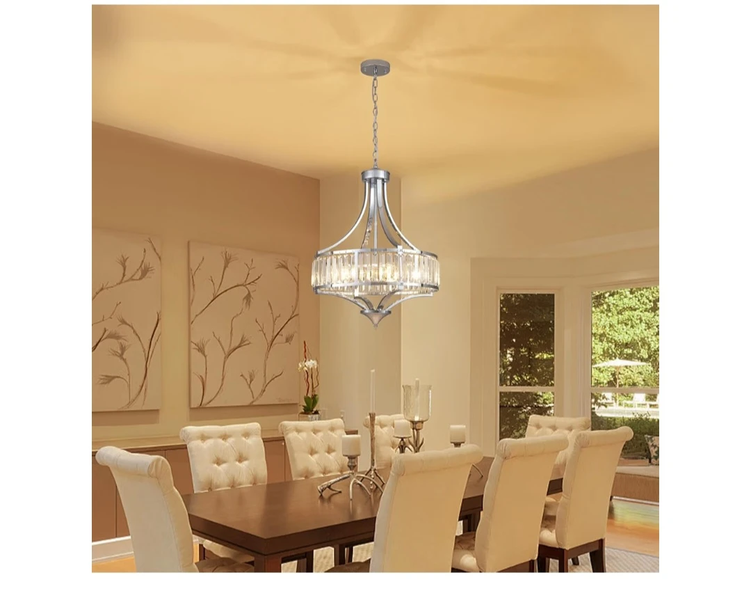 3WWWUEE Modern Chrome Crystal Chandelier - photo 3