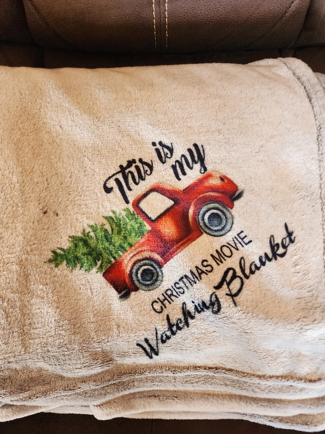 Brand New Custom Made Christmas Movie Watching Blanket