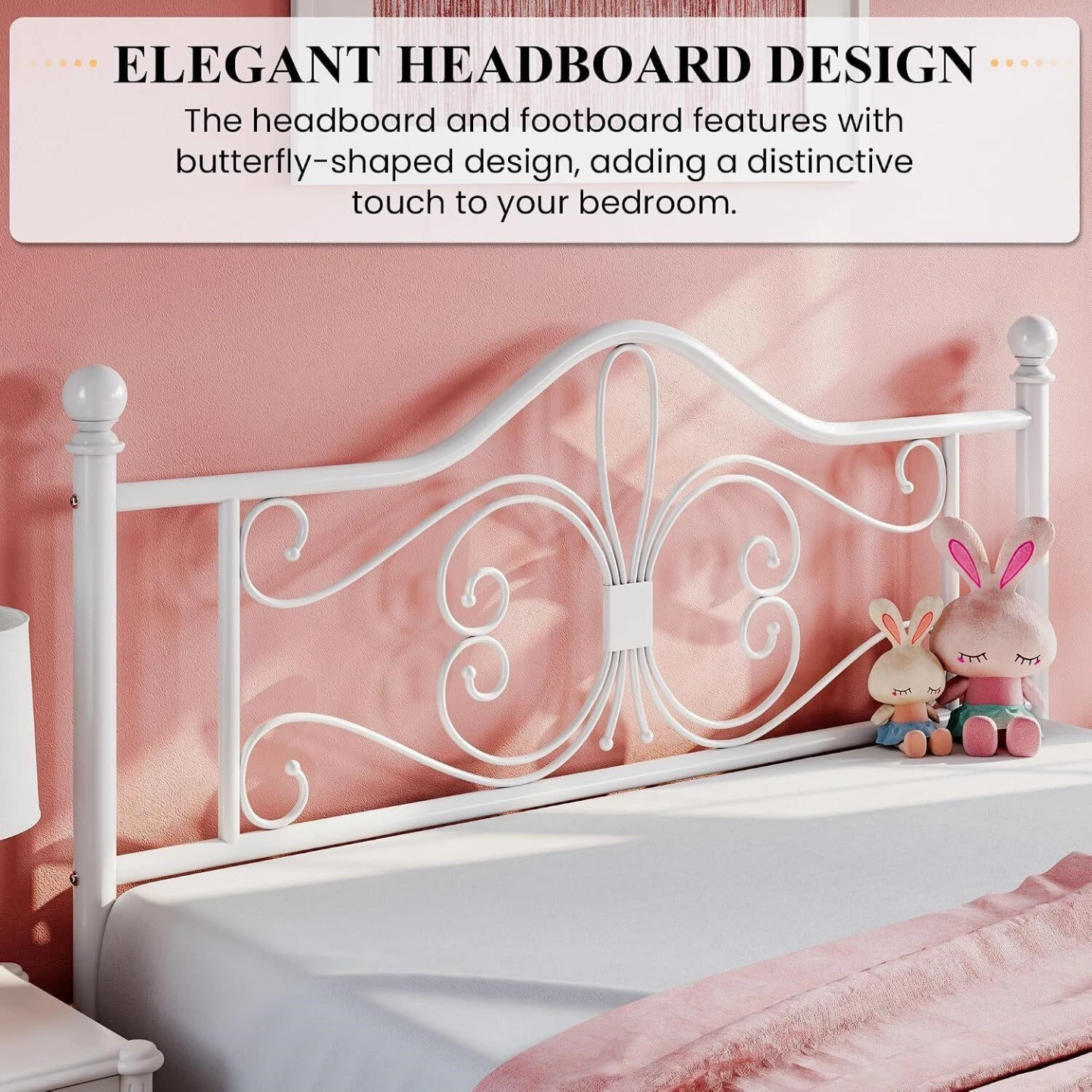 BNIB White Metal Queen Size Bed Frame - photo 3
