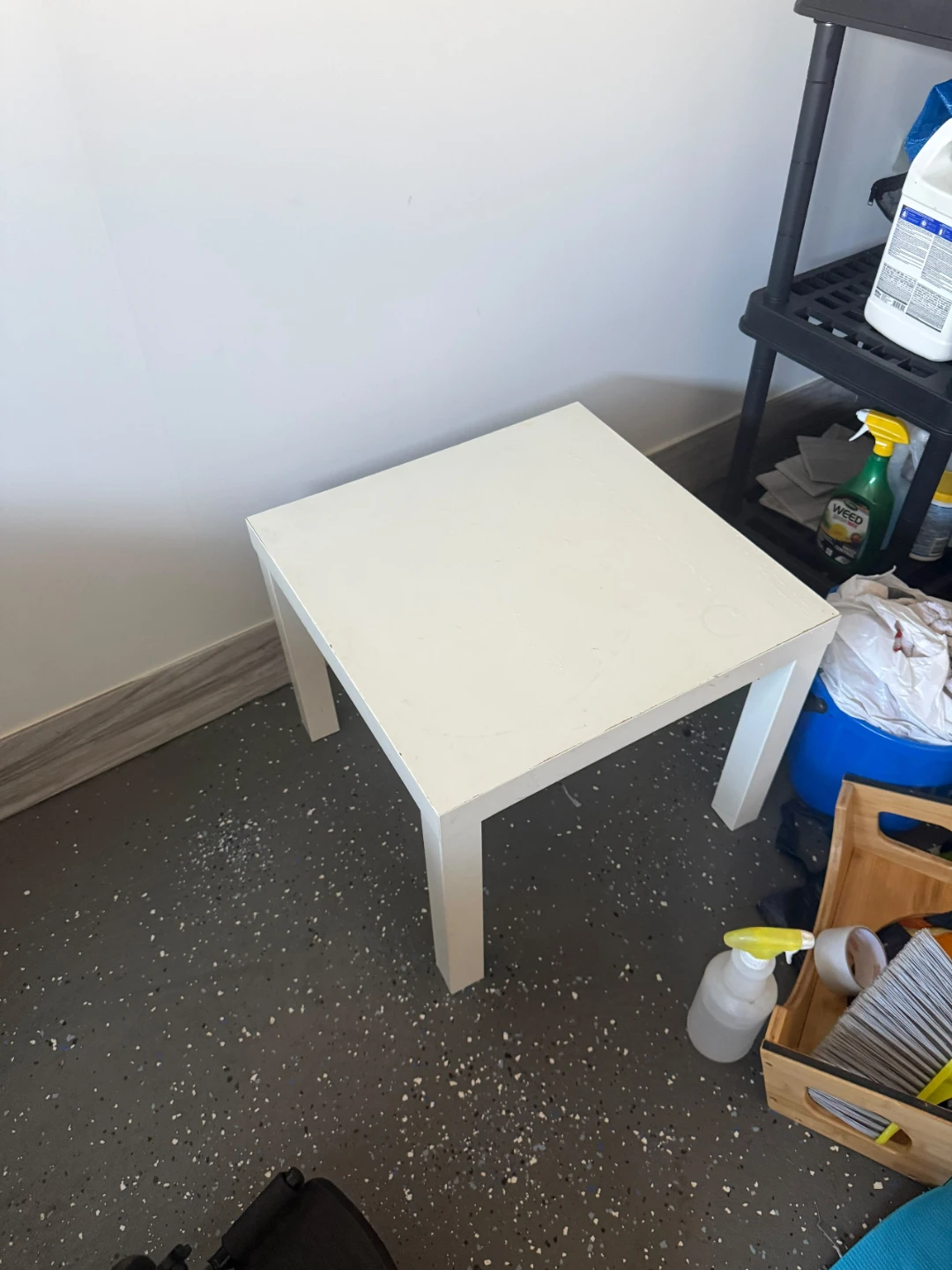White IKEA Lack Side Table - photo 2